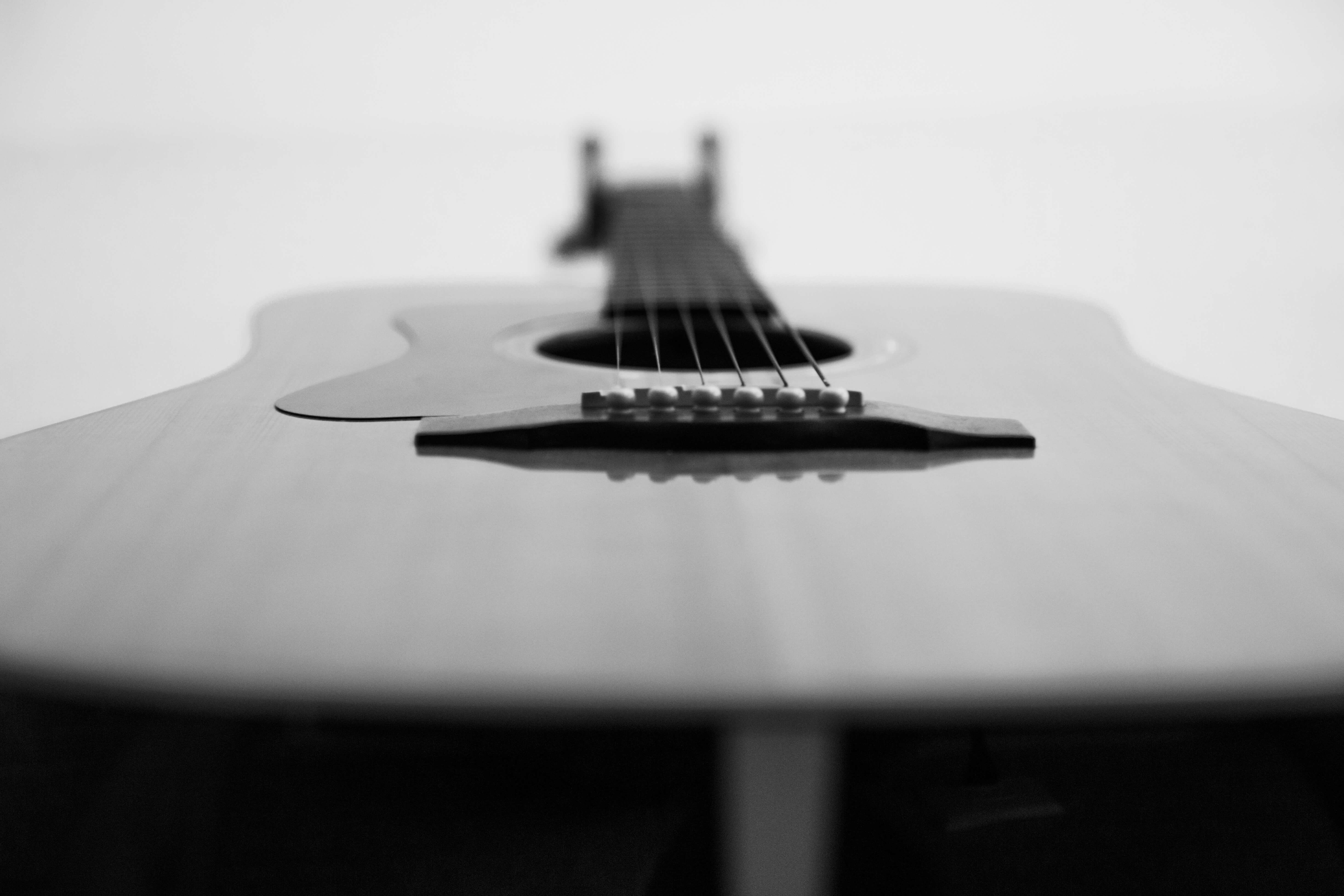 acoustic guitar, minimalism photography